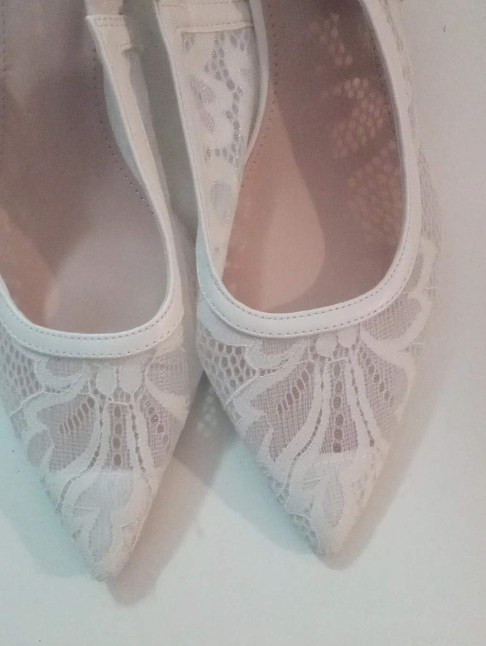 A New Day Ivory  Lace Slingback Heels
